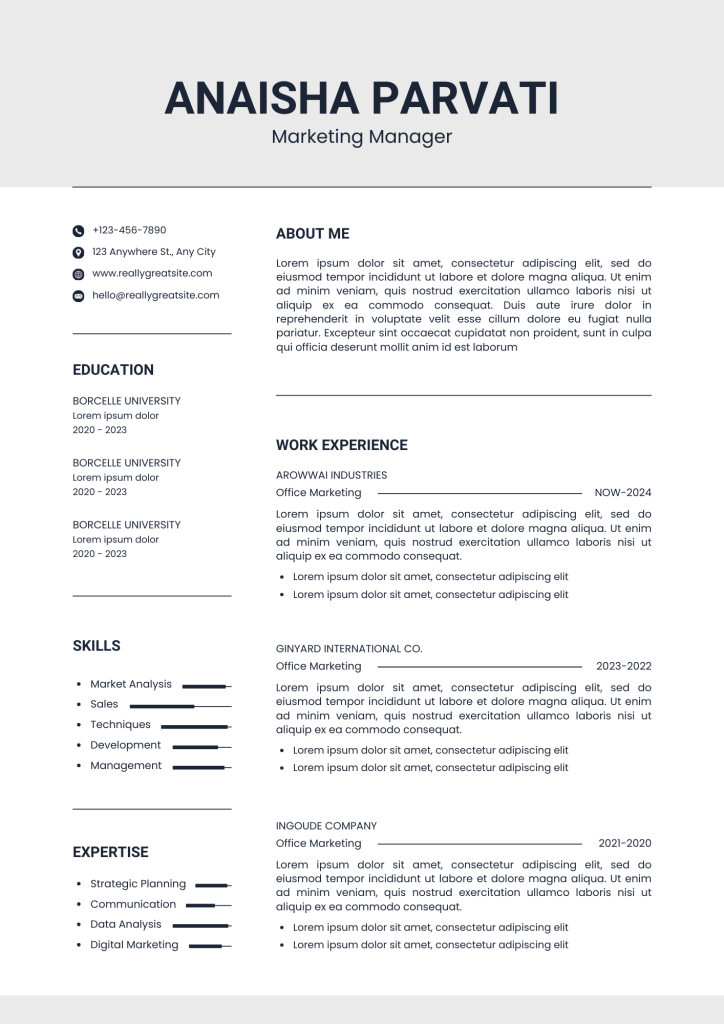 Resume sample